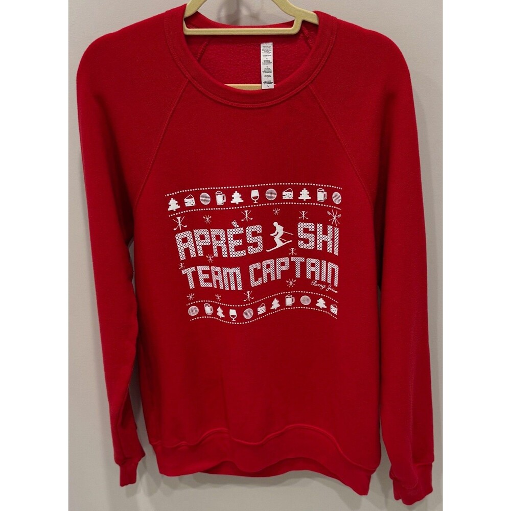 Apres Ski Team Captain - Swing Juice Sweatshirt - Men's Size Large - Red